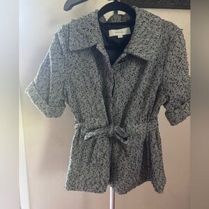 Merona jacket short sleeve large with belt